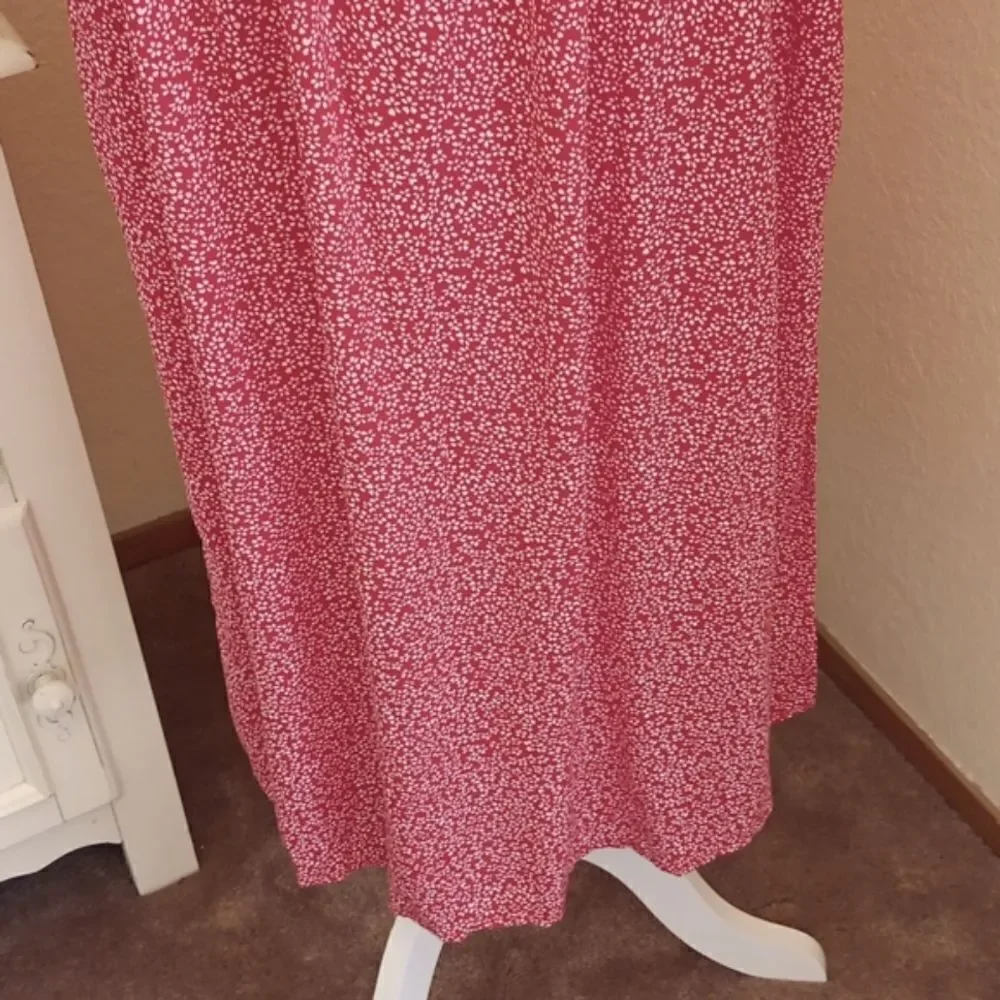 Kancy Kole Red and White Mini Floral Midi Dress